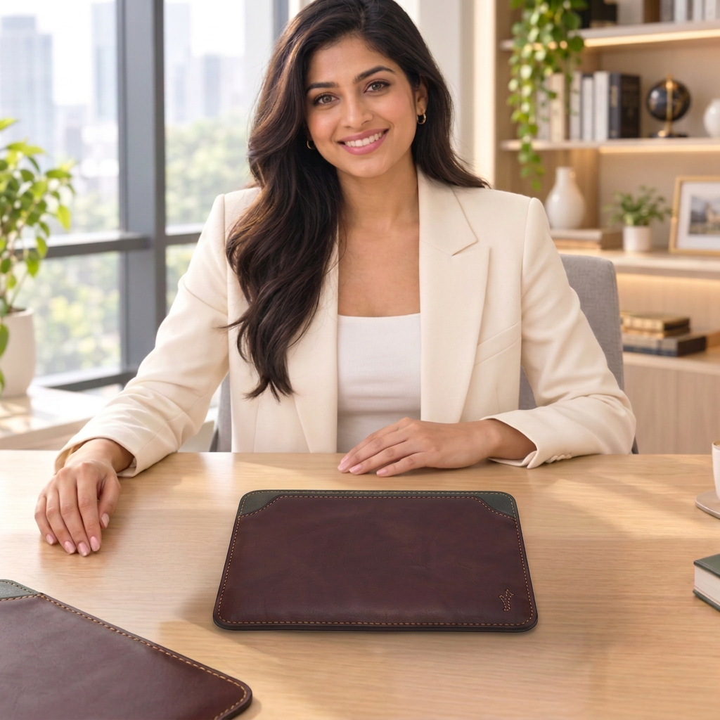 Slim Leather laptop & iPad Protector