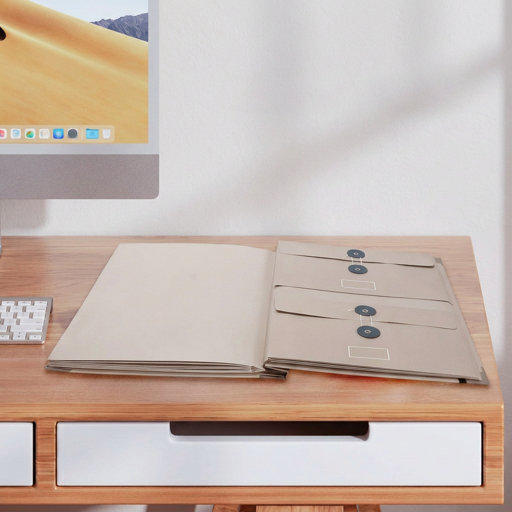 Beige-grey document folder
