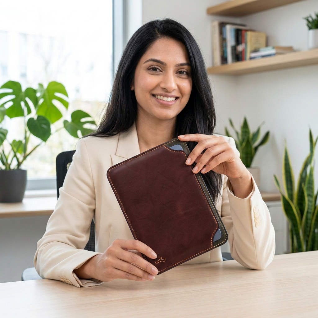 Slim Leather laptop & iPad Protector