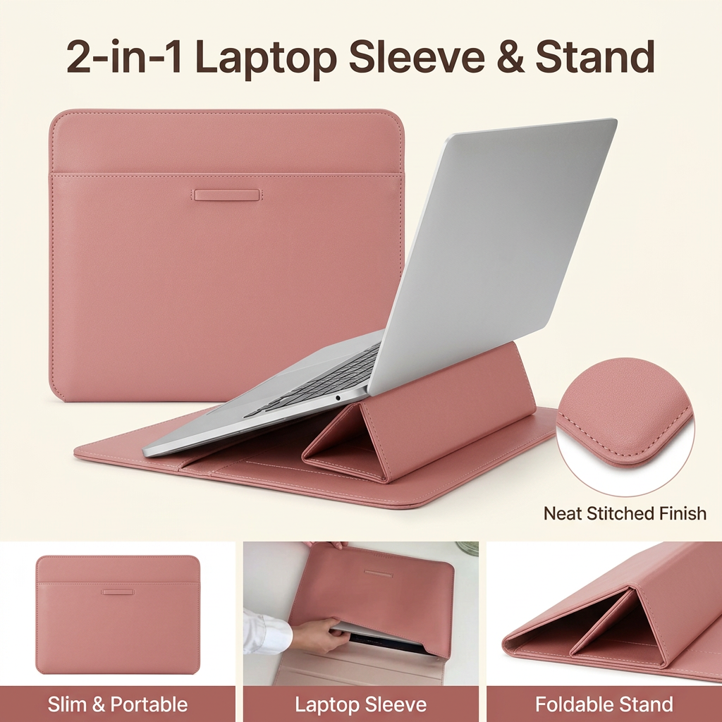 2-in-1 Foldable Laptop Case