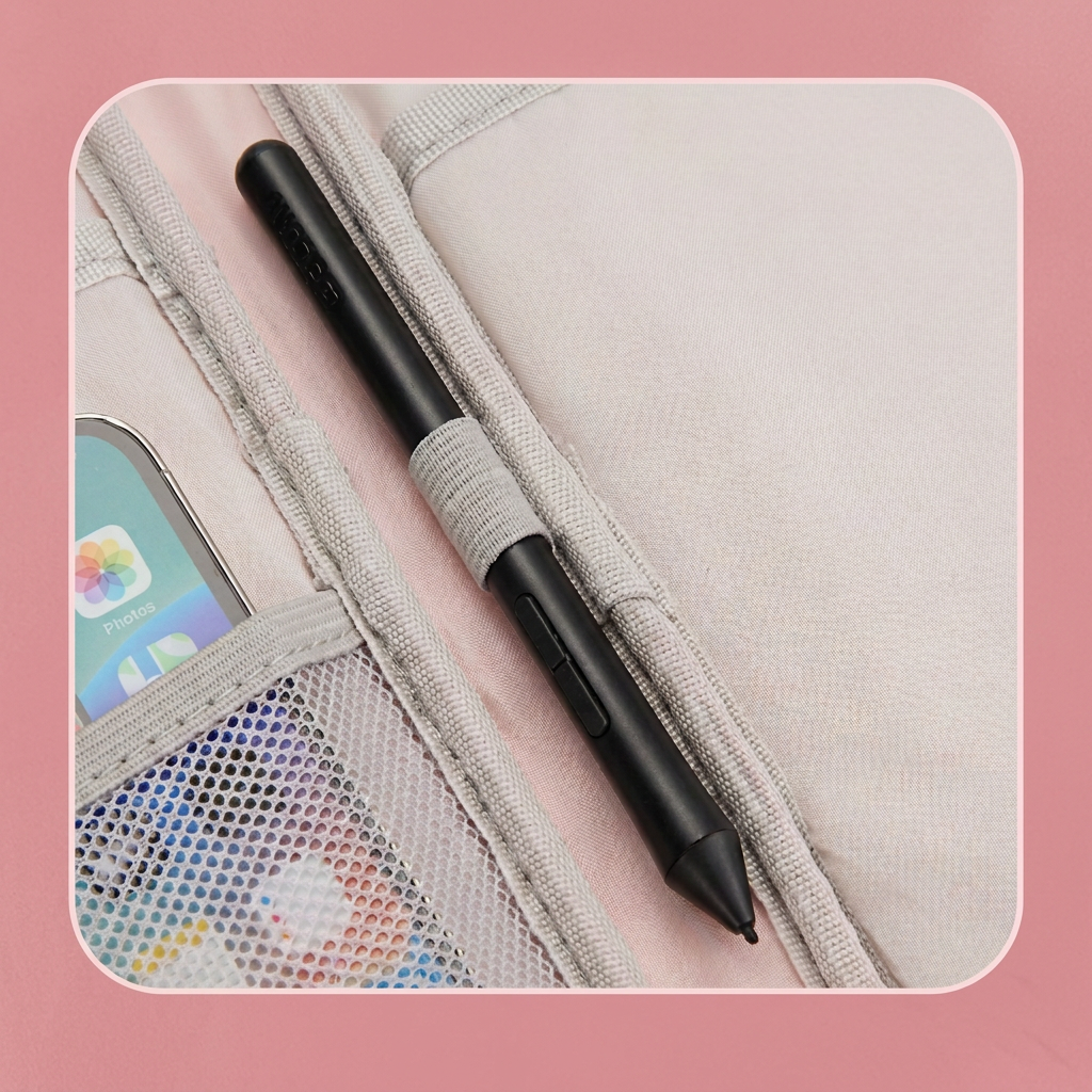 Reference pink rang aur matte finish ke saath sides