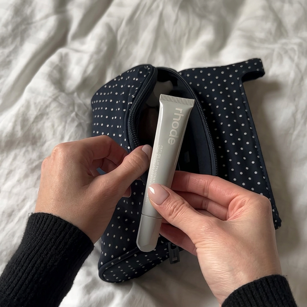 Polka Dot Mirror & Makeup Pouch