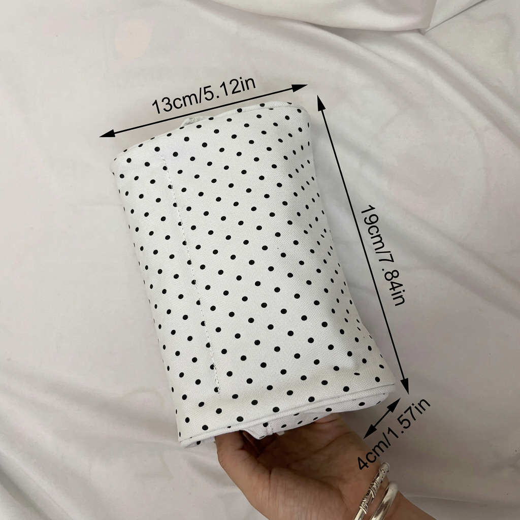 Polka Dot Mirror & Makeup Pouch