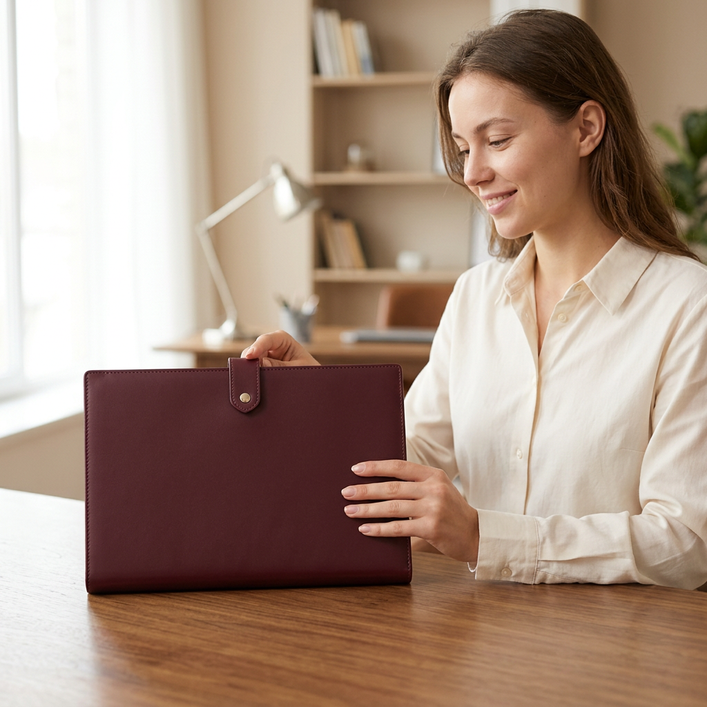 Premium Leather Portfolio Case